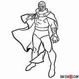Magneto Coloring Draw Men Sketchok Step Pages sketch template
