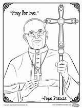 Coloring Pope Pages Catholic Francis Crafts Schools Week Colouring Kids Choose Board sketch template