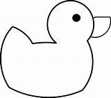 Duck Rubber Outline Coloring Template Pages Clipart Clip Printable Ducky Preschool Duckling Cliparts Stencil Kids Easy Animals 1470 Color Pattern sketch template