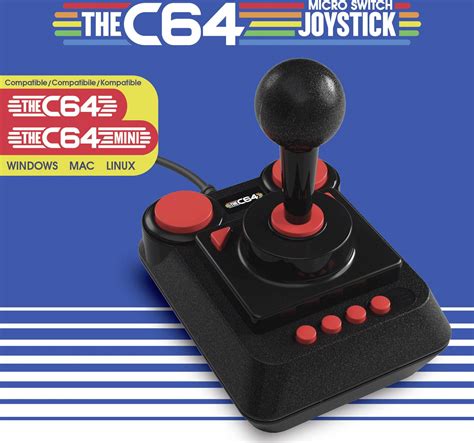 joystick retro games   joystick  noir rouge  pcs conradfr