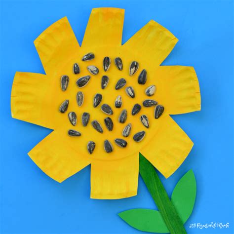 paper plate sunflower craft  resourceful mama