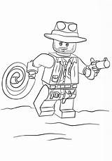 Jones Indiana Coloring Pages Lego Print Azcoloring Via sketch template