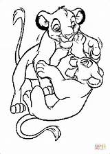 Simba Nala Ausmalbild sketch template