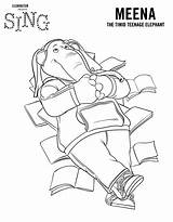 Sing Coloring Pages Meena Kids sketch template