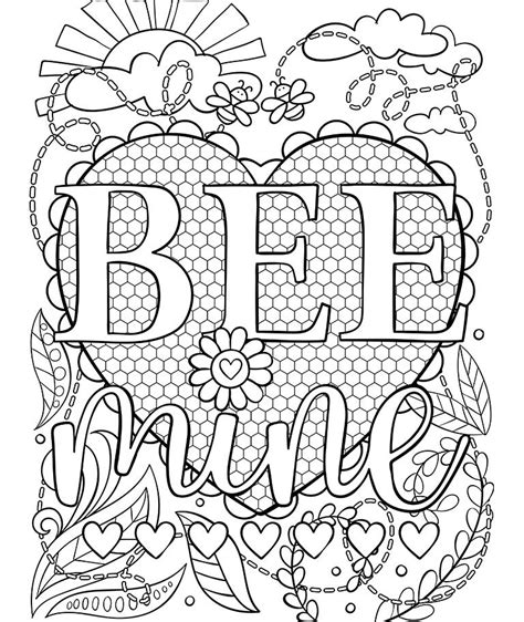 bee  coloring page