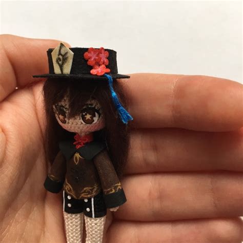 Hu Tao Anime Chibi Doll From Game Genshin Impact For Etsy