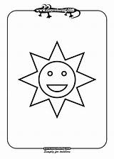 Shapes Sun Coloring Pages Easy Toddlers Simple Kids Drawing Using Printable Print Color Getdrawings Getcolorings sketch template