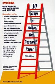 steps  research paper ten steps  writing  research paper
