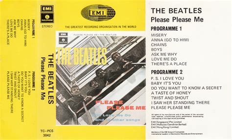 cassette cover art library please please me on a hard day