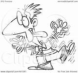 Shaking Goofy Man Toonaday Outline Royalty Illustration Cartoon Rf Clip Clipart Leishman Ron sketch template