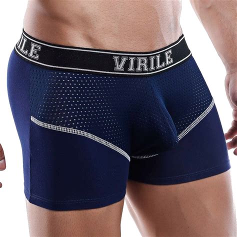 Mens Sexy Boxer Trunk Slim Fit Mesh Pouch Enhancing Low Waist Etsy