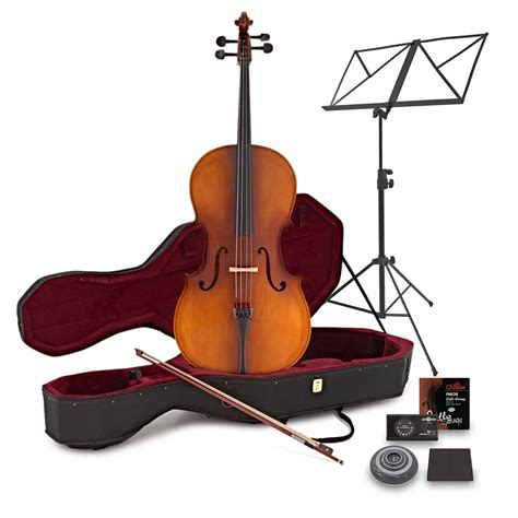 student full size cello  case antique beginner pack  gearmusic
