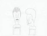 Coloring Pages Butthead Beavis sketch template