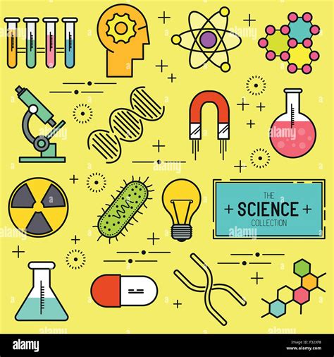 science vector icon set  collection  science themed  icons