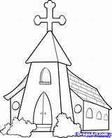 Church Drawing Drawings Draw Easy Churches Simple Building Chapel Step Line Coloring Kids Getdrawings Choose Board Jesus Dragoart sketch template