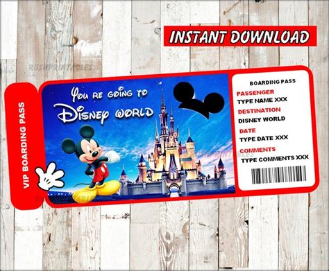 disneyland ticket printable