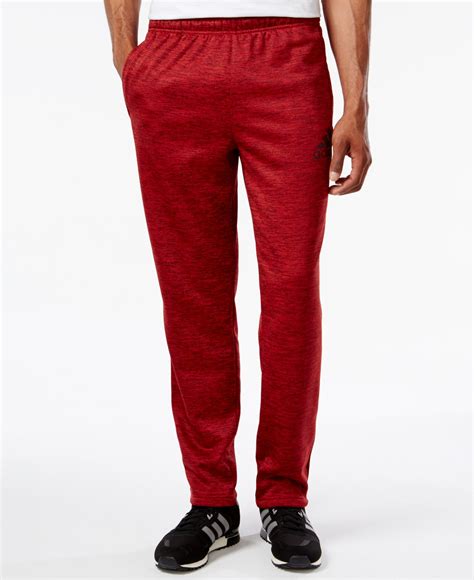 adidas climawarm tech fleece sweatpants  red  men scarlett