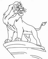 Coloring Pages Simba Printable Lion King Scar Pride Saves Defeats Lands sketch template