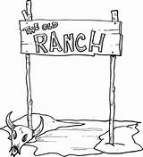 Ranch Coloring Old Pages Printable Wild West Categories sketch template