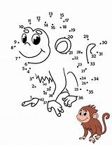 Printable Safari Kids Zoo Dots sketch template