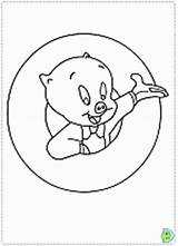 Coloring Porky Pig Pages Dinokids Printable sketch template