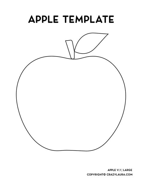 apple template  outlines  crafts apple template apple
