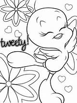 Coloring Tweety Pages Bird Cute Printable Color Getcolorings sketch template