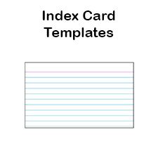printable index cards template  index cards blank