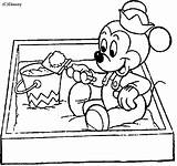 Sandbox Coloring Baby Mickey Sand Pages Box Template Drawings Gif sketch template