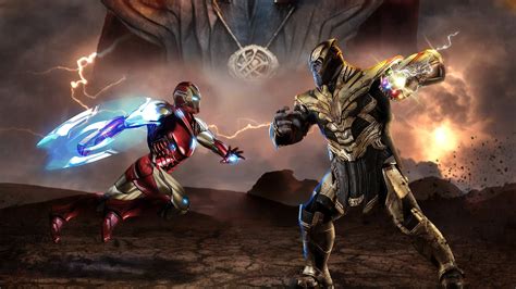 iron man  thanos avengers endgame wallpaperhd superheroes wallpapers