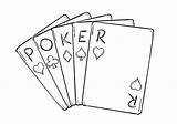 Poker Flush Illustrations Five sketch template