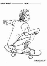 Skateboard Coloring Skateboarding Pages Edupics Popular Large sketch template