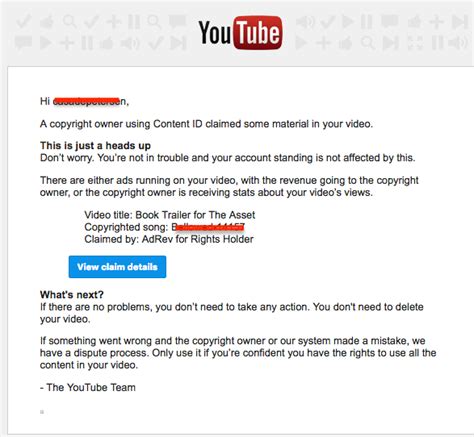 disputing youtube copyright claim fictive universe