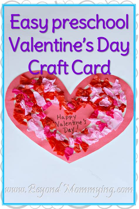 easy preschool valentines day craft card  mommying