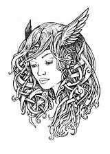 Valkyrie Norse Trends Tattooviral Vikings sketch template