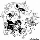 Harry Quidditch Jouant Coloriages Imprimé sketch template