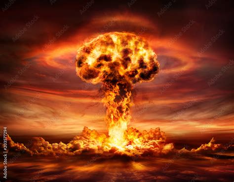 nuclear bomb explosion mushroom cloud stock photo adobe stock