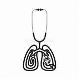 Stethoscope Lung sketch template