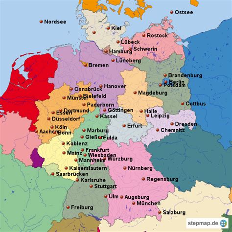 stepmap deutschland karte landkarte fuer deutschland