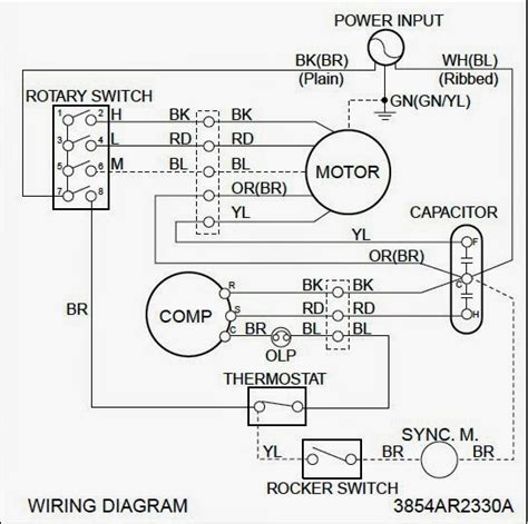 wiring diagram  aircon window type