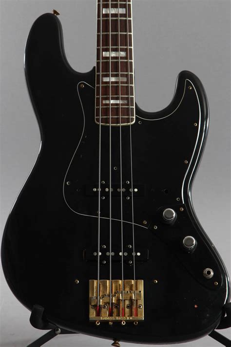 1977 fender jazz bass black ~aero pickups~ guitar chimp
