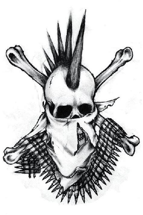 punk skull girl tattoo skull tattoo design skull tattoos punk