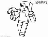 Coloring Minecraft Roblox Pages Lineart Printable Sheet Logo Kids Characters Template Adults Bettercoloring sketch template