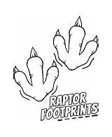 Footprints Dinosaur sketch template