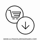 Colorear Einkaufswagen Compras Aprobado Ultracoloringpages sketch template