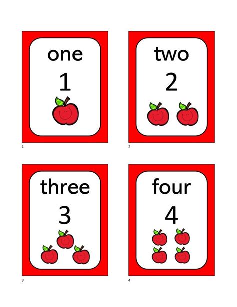 numbers flash cards numbers    kindergarten educational game