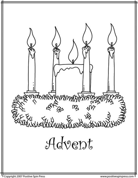 coloring page  candles   word advent
