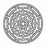 Mandala Mandalas Simple Coloring Kids Color Pages Easy Template Thick Print Printable Zen Lines Beautiful Para Stress Anti Colorear Relax sketch template