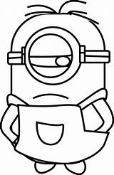 Coloring Minion Sulk Wecoloringpage Pages sketch template