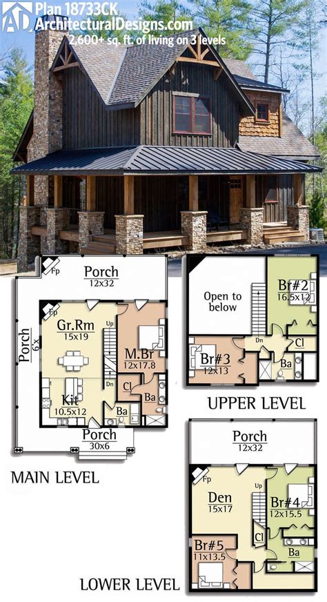 rustic mountain house plans  walkout basement homeplancloud